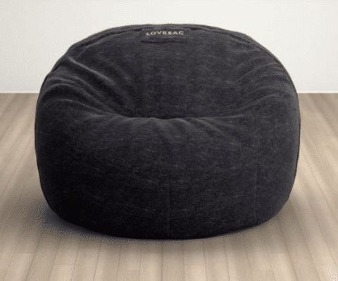 stor svart puff fra lovesac