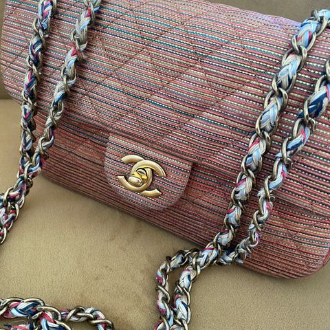 Chanel Sheepskin Metallic Multicolor Flap