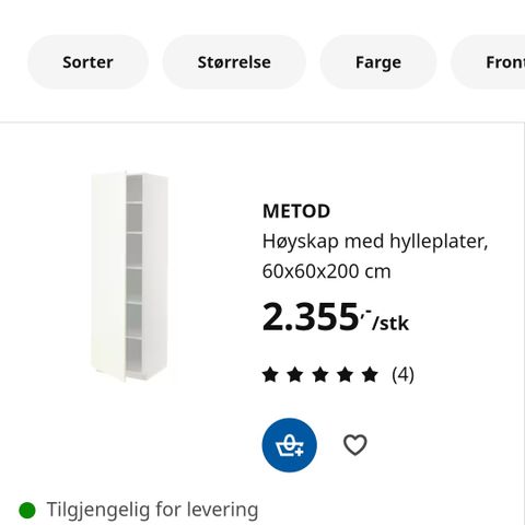 IKEA KJØKKENSKAP SELGES.