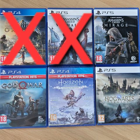 PlayStation spill - Hogwarts Legacy, Assassin's Creed ...