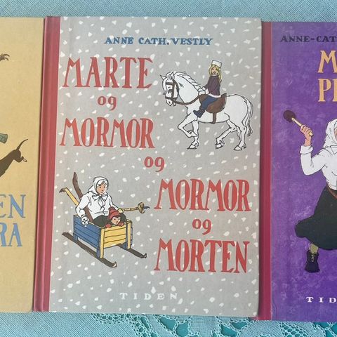 Tre bøker om Mormor og de åtte ungene av Anne-Cath Vestly selges samlet
