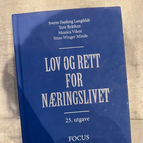 Lov og rett for næringslivet - 25. utgave