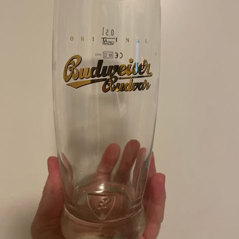 Budweiser 0.5 liters ølglass