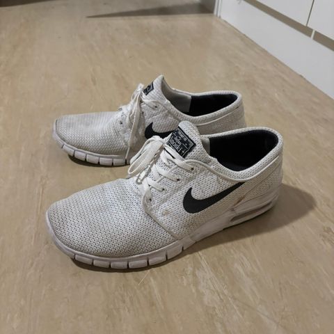 Hvite Nike Stefan Janoski Sko - Størrelse 44,5