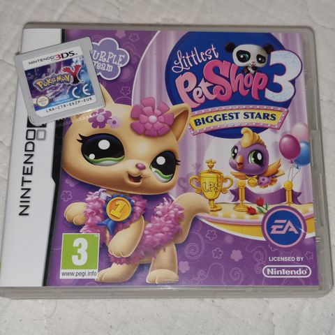 Pokémon Y og Littlest pet shop3 Nintendo spill