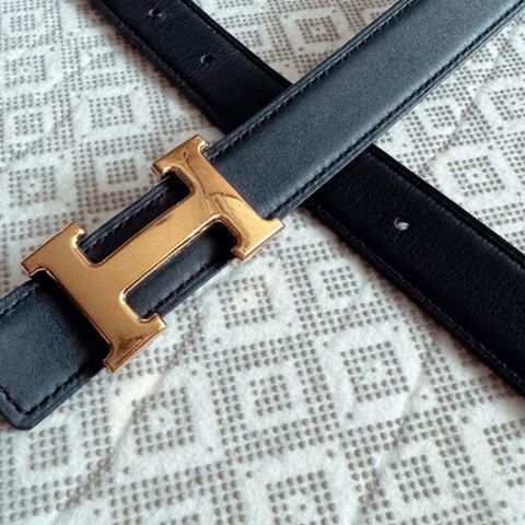 Hermes belte 24 mm - reversible noir/gold