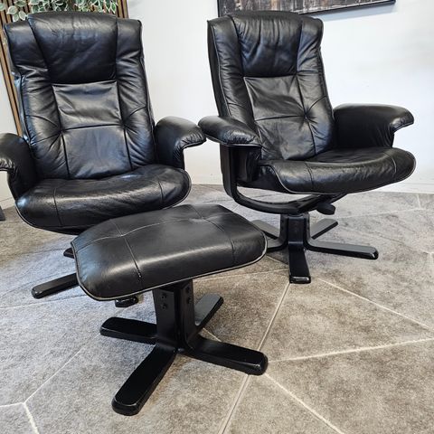 2 stk. IMG Viking lenestoler m/krak fra Ekornes- Perfekt stand!