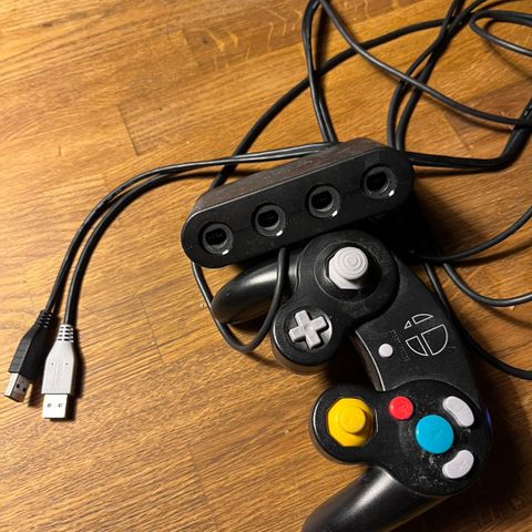 Nintendo GameCube kontroller og adapter