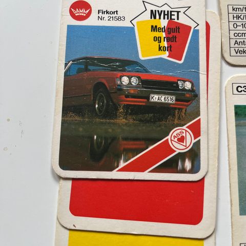 Bilkort, Damm Firkort 1980