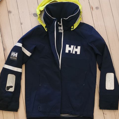 Helly Hansen allværsjakke/seilerjakke/regnjakke str 140