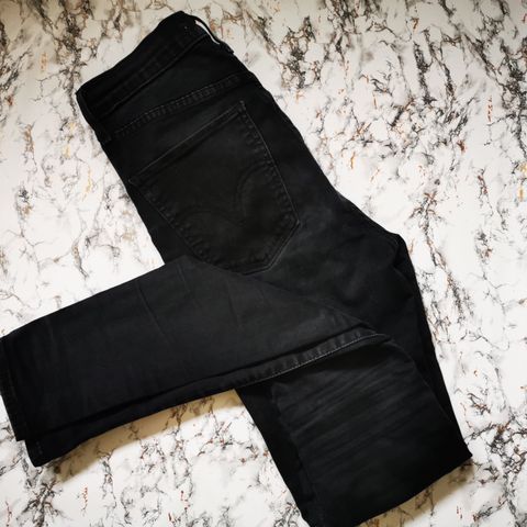 Levi's Jeans Mile High Super Skinny svart størrelse 27 x 32