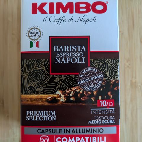 30 stk. KIMBO Napoli Nespresso kapsler - Ekte Italiensk Espresso!