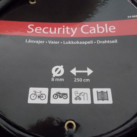 Sikkerhetskabel / security cable