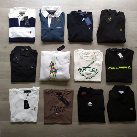 Merkeklær brukte og nye str.M POLO RALPH LAUREN LACOSTE HAGLÖFS + mye mer SE