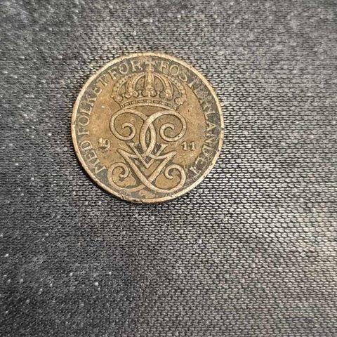 1 öre 1911 Sverige