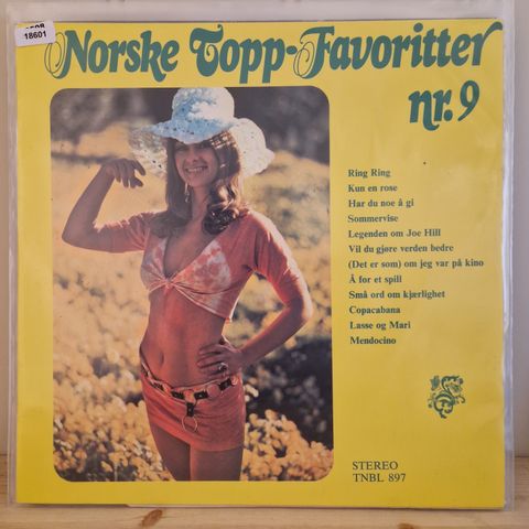 18601 Various - Norske Topp-Favoritter Nr. 9 - LP