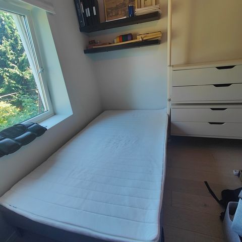 IKEA Sultan rammemadrass 120x200 + Talgje overmadrass