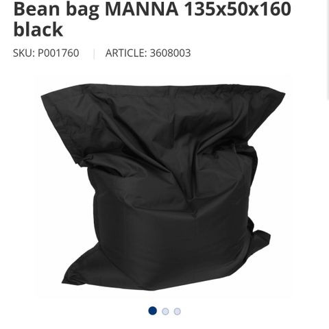 Saccosekk. Jysk Manna Beanbag