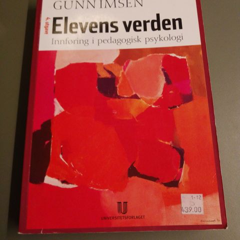 Elevens verden - innføring i pedagogisk psykologi