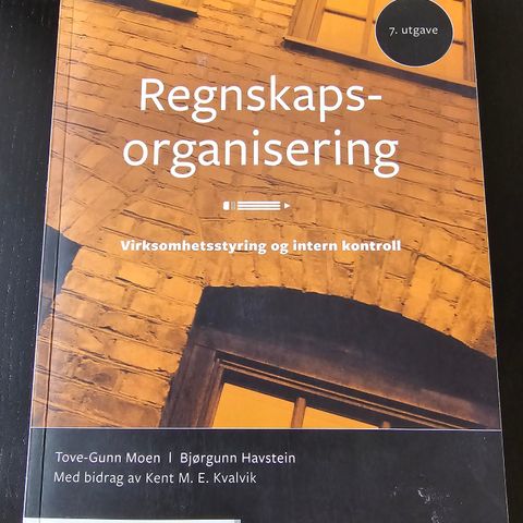 Regnskapsorganisering, 7. utg, ISBN: 9788202511777