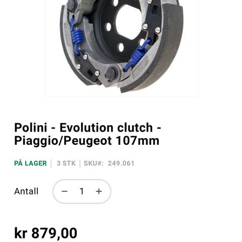 Ønsker og kjøpe polini clutch