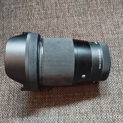 Sigma 16mm f/1.4 DC DN - Sony E-Mount - Streaming linse