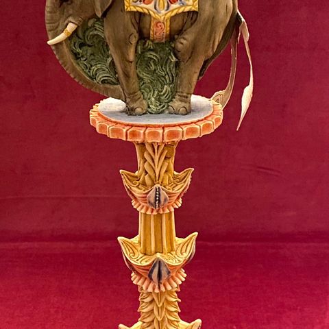 Pynte søyle i alabast med elefant/Thai style made in Greece