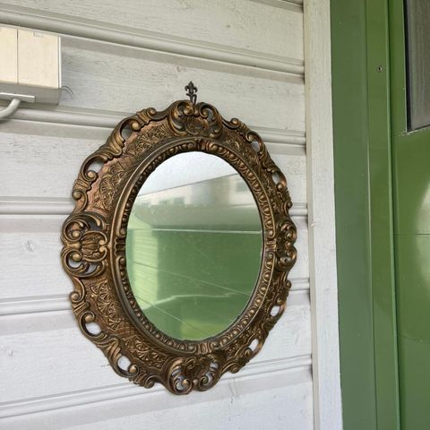Vintage gullfarget speil