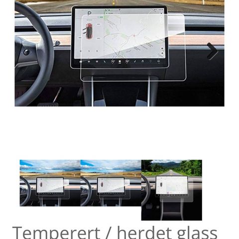 Temperert / herdet glass (9H) Skjermbeskyttelse Tesla Model 3 og Model Y