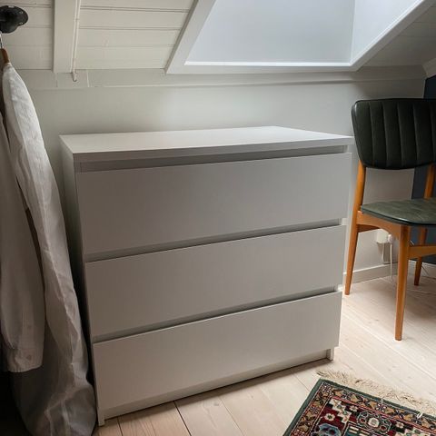 Malm 3 skuffer kommode