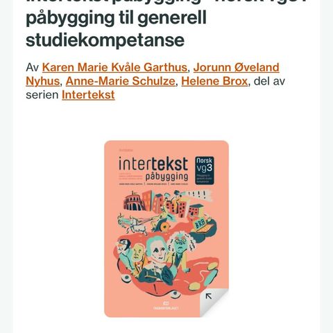 Intertekst påbygging vg3