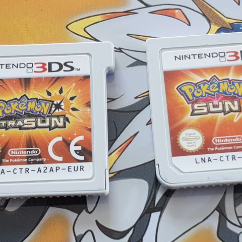 Pokemon SUN og Ultra SUN med metal boks