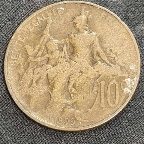 10 centimes 1899 Frankrike