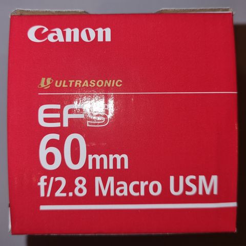 Canon EF-S 60mm f/28 - I original innpakning