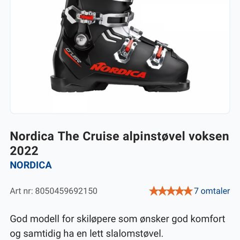 Nordica slalomstøvler 285/44