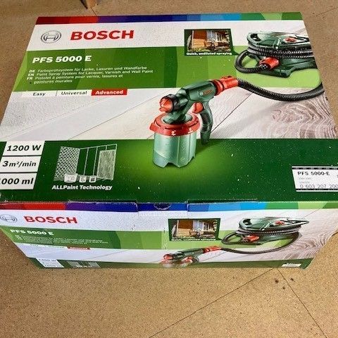 Bosch sprøytepistol pfs 5000 e 1200w, kun brukt 1 gang!