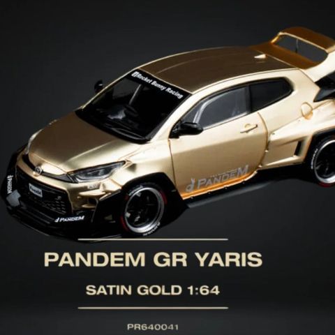 POP Race Toyota Pandem GR Yaris Satin Gold1/64