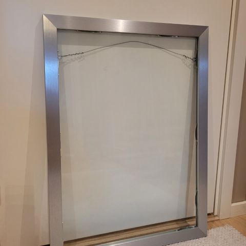 Bilderamme i aluminium med glass 50x70