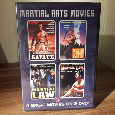 4 Martial Arts filmer (norsk tekst) fra 90-tallet DVD