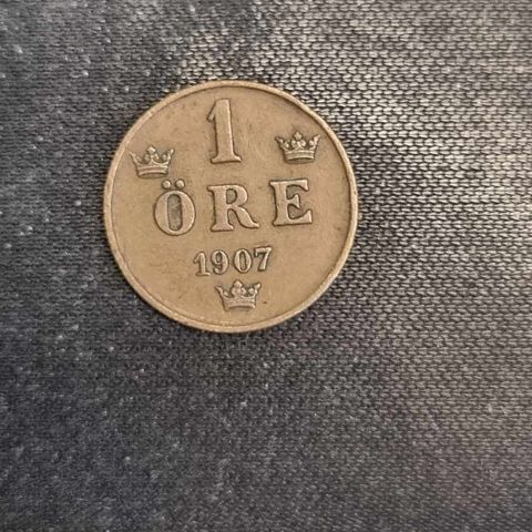 1 öre 1907 Sverige