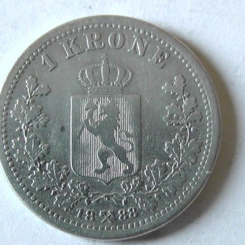 1 Krone  Norge 1888 sølv