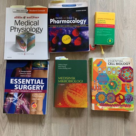 Diverse bøker til medisinstudiet selges billig