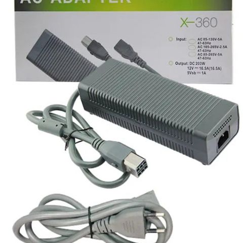 Xbox 360 Strømkabel og kontrollere