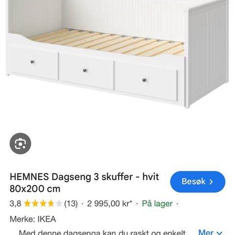 IKEA hemnes seng uten madrasser gis bort