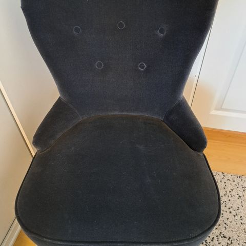 Ikea Remsta grå velour stol