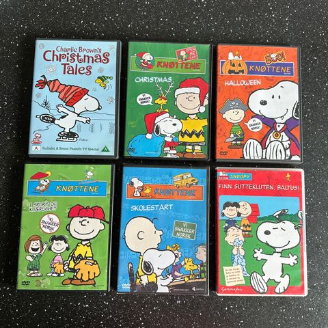Snoopy Knøttene filmer på DVD norsk tale