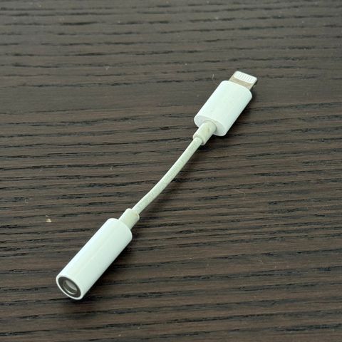 Apple Lightning Minijack Apapter Hodetelefoner