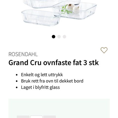 Rosendahl Grand Cru ovnfast form sett