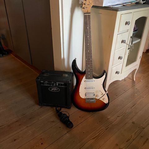 El- gitar forsterker og mikrofon