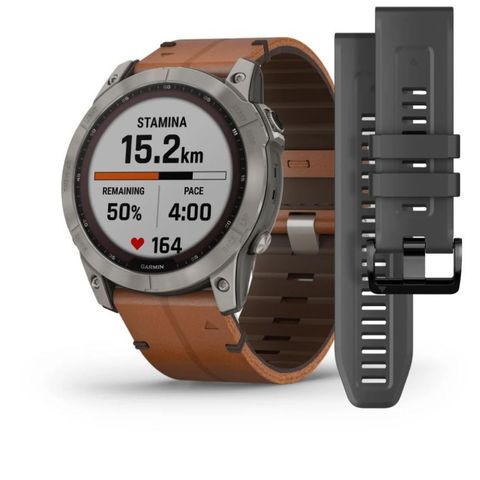 Ny Garmin fenix 7X – Sapphire Solar Edition med skinnreim og silikonreim